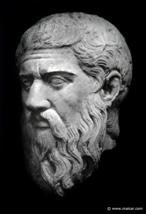 hek023.jpg - hek023: Platon. Kopenhagen, Glyptothek Ny-Carlsberg. Die Bildniskunst der Griechen und Römer, von Anton Hekler (1912).