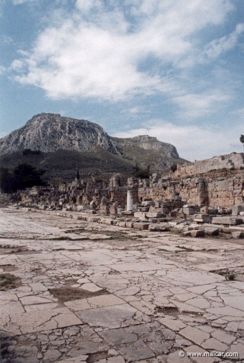 6622.jpg - 6622: The Lechaion road and the Acrocorinth. Corinth.
