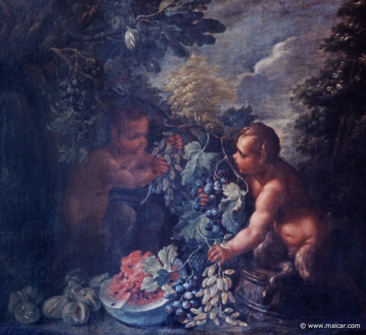 7634.jpg - 7634: Aniello Ascione 1680-1708: Frutta e Satiri (3). Museo Correale di Terranova, Sorrento.