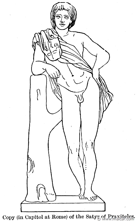 smi485.jpg - smi485: Satyr of Praxiteles. Sir William Smith, A Smaller Classical Dictionary of Biography, Mythology, and Geography (1898).