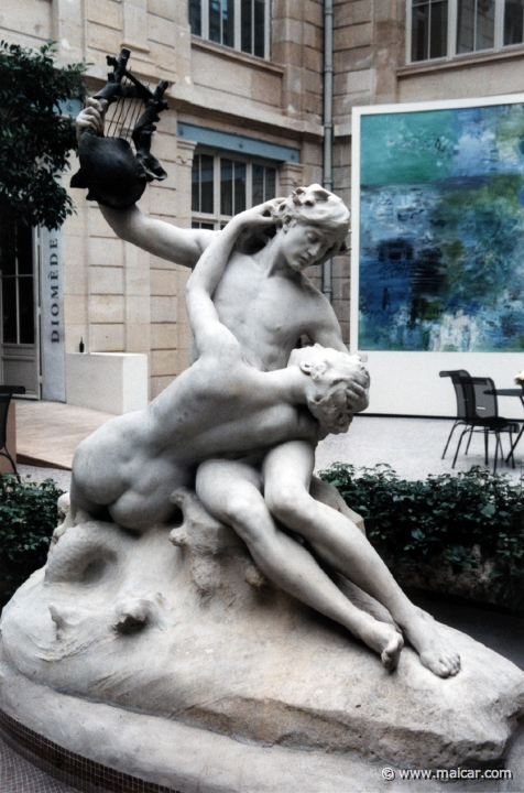 4405.jpg - 4405: Emmanuel Hannaux 1855-1934: Le Poète et la Sirène, ou Orphée charmant la Sirène. Musée des beaux arts, Rouen.