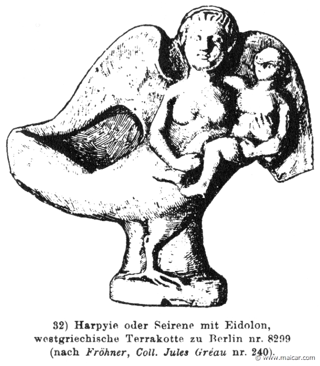 RIII.2-3255.jpg - RIII.2-3255: Harpy. Wilhelm Heinrich Roscher (Göttingen, 1845- Dresden, 1923), Ausfürliches Lexikon der griechisches und römisches Mythologie, 1884.