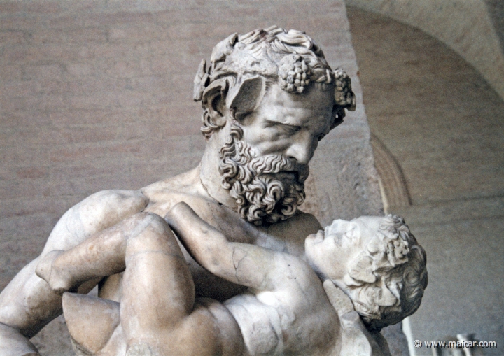 0226.jpg - 0226: Silen / Dionysos. Vielleicht Kopie nach einer Statue des Lysipp (310-300 v. Chr.). Glyptothek, München.