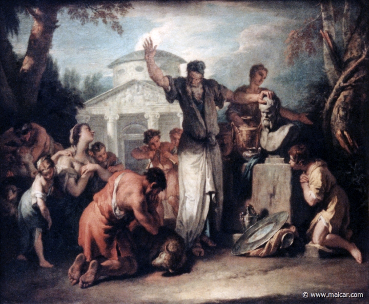 4728.jpg - 4728: Sebastiano Ricci 1659-1734: Opfer am Silen, um 1723. Gemäldegalerie Alte Meister, Dresden.