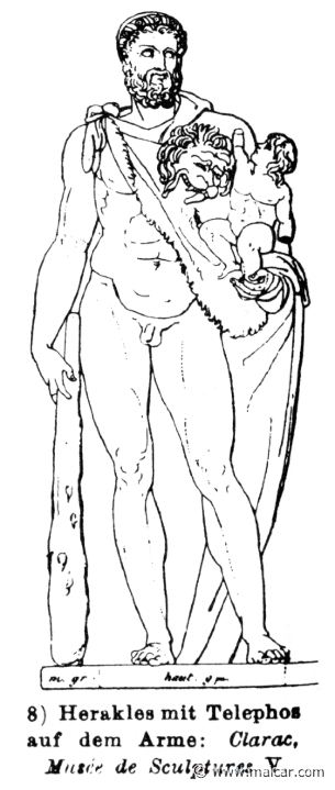 RV-0300b.jpg - RV-0300b: Heracles and Telephus. Wilhelm Heinrich Roscher (Göttingen, 1845- Dresden, 1923), Ausfürliches Lexikon der griechisches und römisches Mythologie, 1884.