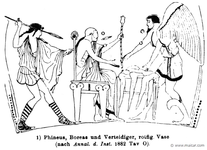 RIII.2-2366.jpg - RIII.2-2366: Phineus and Boreas. Wilhelm Heinrich Roscher (Göttingen, 1845- Dresden, 1923), Ausfürliches Lexikon der griechisches und römisches Mythologie, 1884.