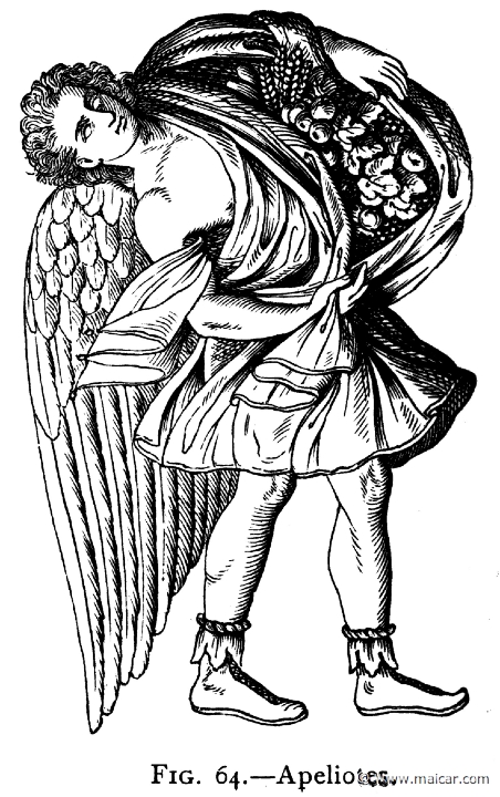 mur064.jpg - mur064: Apeliotes, southeast wind. Alexander S. Murray, Manual of Mythology (1898).