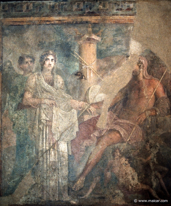 7037.jpg - 7037: The wedding of Hera and Zeus on Mount Ida. Pompei, casa del Poeta Tragico (VI 8,3), atrio (3). National Archaeological Museum, Naples.
