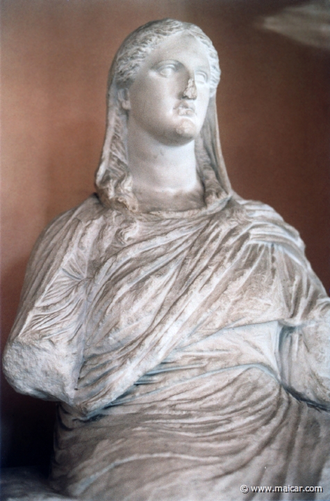 1202.jpg - 1202: Demeter from Cnidos. Marble ca. 340 BC. British Museum, London. Antikmuseet, Lund.