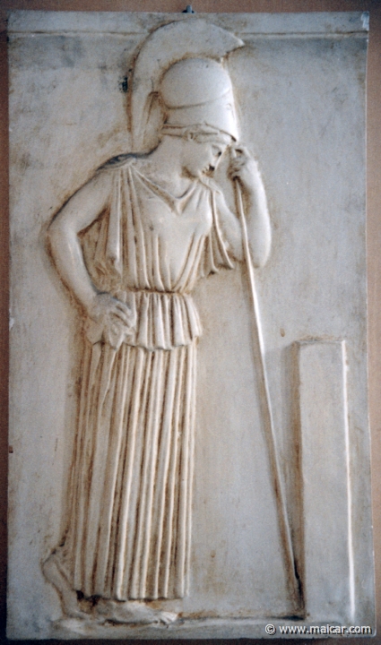 1409.jpg - 1409: Mourning Athena. Relief. Attic, about 50 BC. Antikmuseet, Lund.