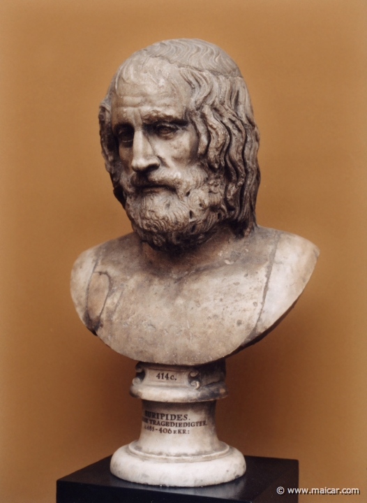 1621.jpg - 1621: Bust of Euripides 480-406 BC. Ny Carlsberg Glyptotek, Copenhagen.