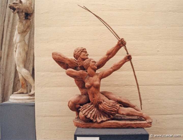 1809.jpg - 1809: Rudolph Tegner, 1873-1950: The brother and sister Apollo and Diana, 1926. Rudolph Tegners Museum.