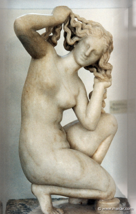 2001.jpg - 2001: Marble statue of a squatting Aphrodite, circa 100 AD. Archaeological Museum, Rhodes.
