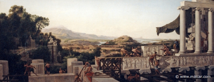 2401.jpg - 2401: Karl Friedrich Schinkel 1781-1841: Vision of the Golden Age of Greece. Kopie von Wilhel Ahlborn 1836. Galerie der Romantik, Charlottenburg Schloß, Berlin.