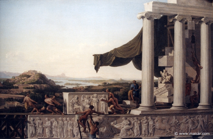 2406.jpg - 2406: Karl Friedrich Schinkel 1781-1841: Vision of the Golden Age of Greece. Kopie von Wilhel Ahlborn 1836. Galerie der Romantik, Charlottenburg Schloß, Berlin.