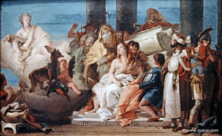 3208.jpg - 3208: Giovanni Battista Tiepolo, 1696-1770: Die Opferung der Iphigenie 1740-50. Hamburger Kunsthalle.