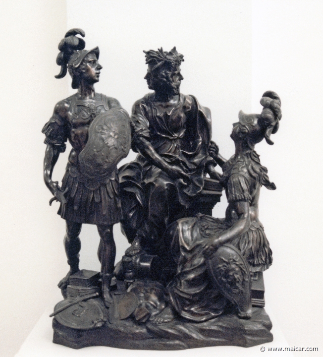 3328.jpg - 3328: Giovanni Battista Foggini 1652-1725: Minerva, Mars und Janus, 1710-15. Museum für Kunst und Gewerbe, Hamburg.