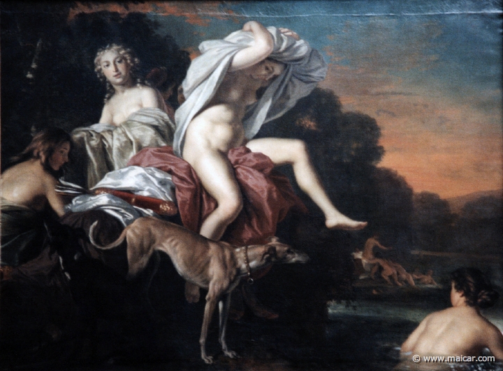 3616.jpg - 3616: Adriaen de Backer um 1630/32-1684: Diana im Bade, 1682. Kunsthalle, Bremen.