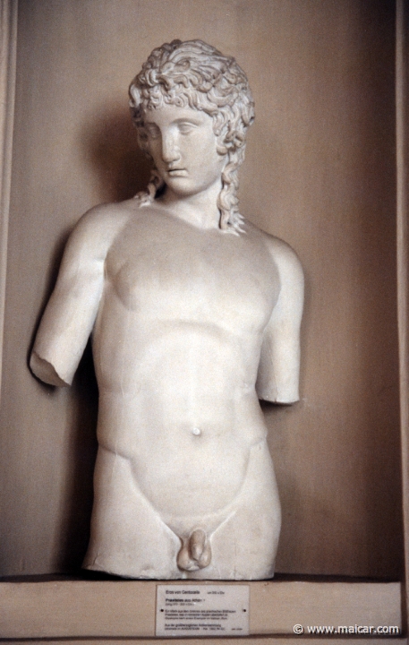 3626.jpg - 3626: Eros von Centocelle um 350 v. Chr. Praxiteles aus Athen, tätig von 370-320 v. Chr. Landesmuseum Oldenburg, Das Schloß.