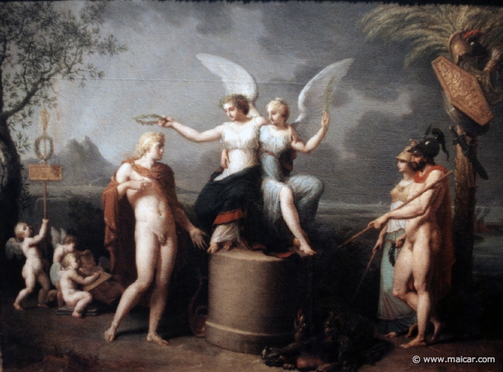 3702.jpg - 3702: François Guillaume Ménageot 1744-1816: Allegorie auf Krieg und Frieden. Landesmuseum Oldenburg, Das Schloß.