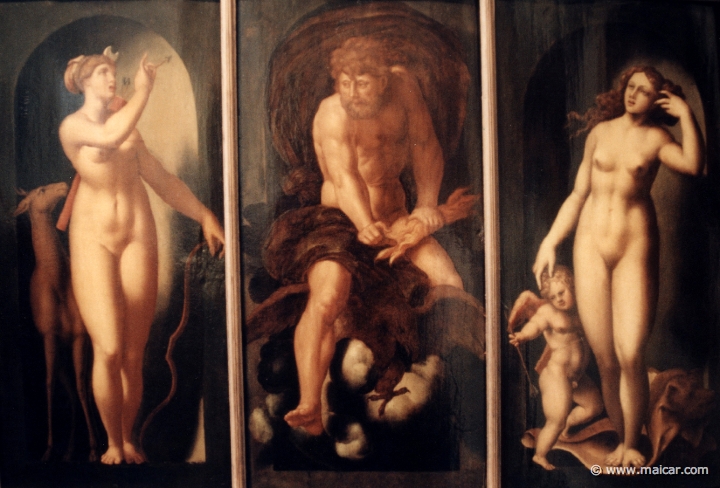 3708.jpg - 3708: Niederländischer Maler des 16. Jahrhundert: Fünf Mythologische Figuren. Landesmuseum Oldenburg, Das Schloß.