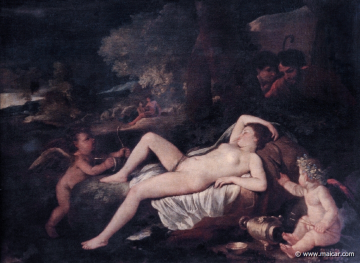 4706.jpg - 4706: Nicolas Poussin 1594-1665: Ruhende Venus mit Amor. Gemäldegalerie Alte Meister, Dresden.