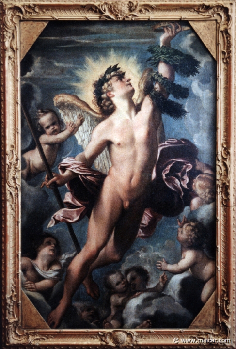 4708.jpg - 4708: Annibale Carrachi 1560-1609: Der Genius des Ruhmes, um 1588/89 Gemäldegalerie Alte Meister, Dresden.