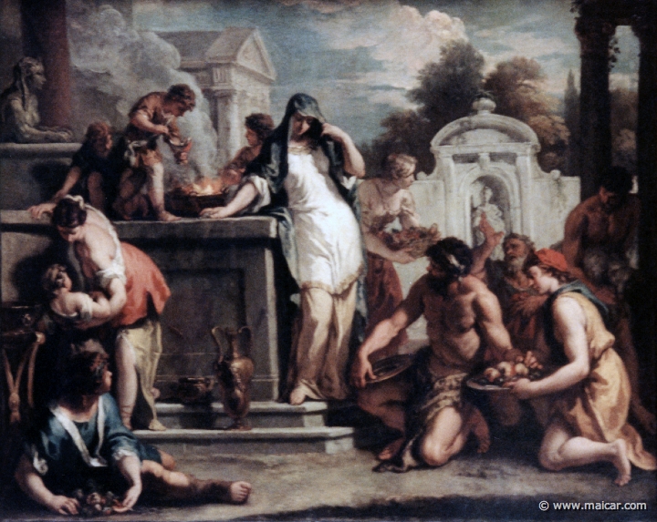 4729.jpg - 4729: Sebastiano Ricci 1659-1734: Opfer am Vesta, um 1723. Gemäldegalerie Alte Meister, Dresden.