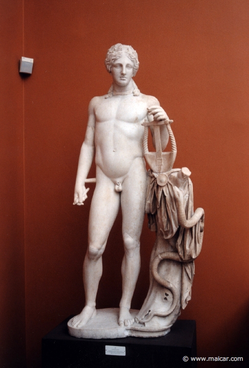 5030.jpg - 5030: Apollo. Roman statue by Apollonius. Ny Carlsberg Glyptotek, Copenhagen.