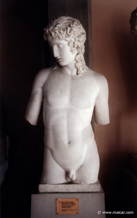 5402.jpg - 5402: Eros from Centocelle. Roman copy, possibly after Praxiteles. Vatican Museum. Antikmuseet, Lund.