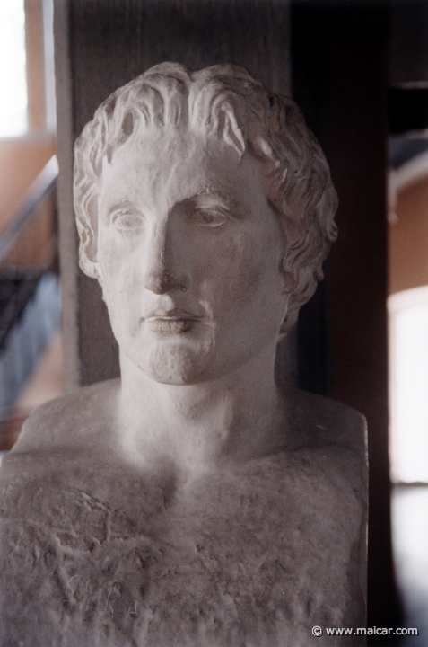 5403.jpg - 5403: Alexander the Great, the Azara bust. Probably copy of a bronze original by Lysippos. Last half of the 4C BC. Antikmuseet, Lund.