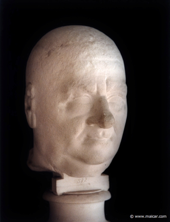 5433.jpg - 5433: Portrait bust of a Roman. Late Republic or Early Empire. Original marble in Ny Carlsberg Glyptotek, Copenhagen. Antikmuseet, Lund.