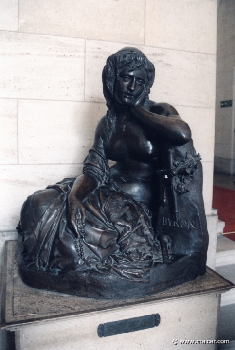 5736.jpg - 5736: John Chaponnière 1801-1835. Jeune grecque (pleurant auprès de la tombe de Byron). Musée d'Art et d'Histoire, Genève.