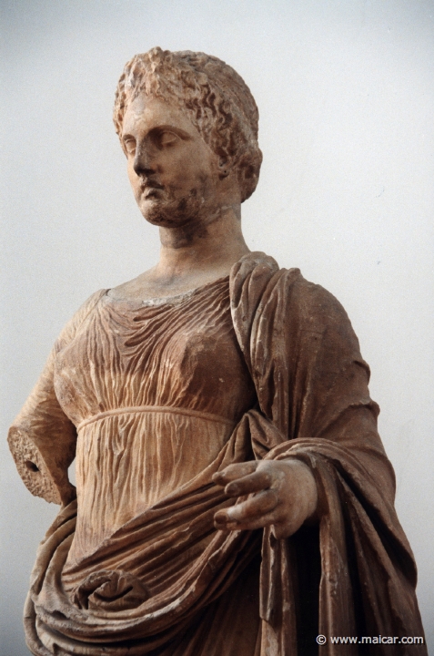 6225.jpg - 6225: Statue of Themis (goddess of Justice) found in Rhamnous in the temple of the goddess. In her right a phiale for libations. By the sculptor Chairestratos (according to the inscription on the base). Beginning of the 3C BC. National Archaeological Museum, Athens.