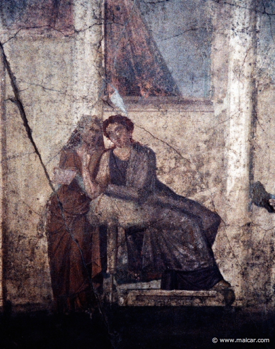 7129.jpg - 7129: Phaedra confiding in her nurse. Pompei, casa di Giasone o dell’Amor fatale (IX 5,18, cubicolo (e). National Archaeological Museum, Naples.