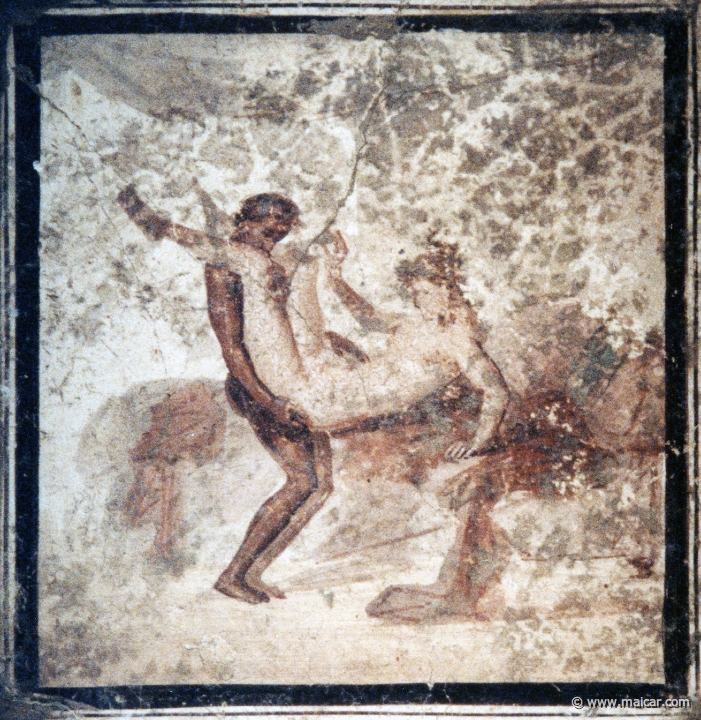 7228.jpg - 7228: Scena erotica, da venereum in edificio privato. Pompei 50-79 d.C. National Archaeological Museum, Naples.
