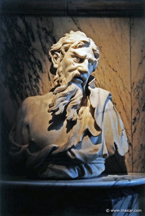 7905.jpg - 7905: Heraclitus, fl. c. 500 BC. Marble. First half of the 18th century. Victoria and Albert Museum, London.