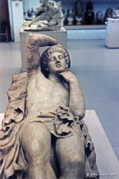 8017.jpg - 8017: Endymion sleeping on Mount Latmos. Marble. Probably 2nd century AD. British Museum, London.