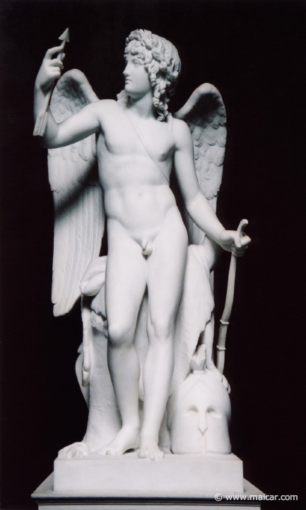 9126.jpg - 9126: Bertel Thorvaldsen 1770-1844: Cupid Triumphant, 1814. The Thorvaldsen Museum, Copenhagen.