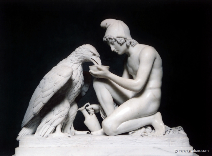 9137.jpg - 9137:  Bertel Thorvaldsen 1770-1844: Ganymede with Jupiter’s Eagle, 1817. The Thorvaldsen Museum, Copenhagen.