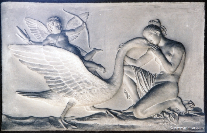 9209.jpg - 9209: Bertel Thorvaldsen 1770-1844: Leda and the Swan, 1841. The Thorvaldsen Museum, Copenhagen.