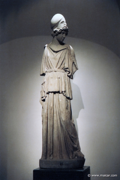 9721.jpg - 9721: Atenea. Siglo I d.C. Copia romana de la Atenea de Mirón (hacia 450 a.C.). Museo Nacional del Prado.