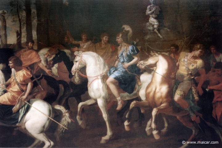 9807.jpg - 9809 (detail): Nicolas Poussin 1594-1665: La caza de Meleagro. Museo Nacional del Prado, Madrid.