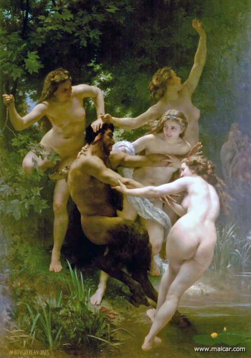 bouguereau014.jpg - bouguereau014: William-Adolphe Bouguereau (1825-1905): Nymphes et Satyre (1873).