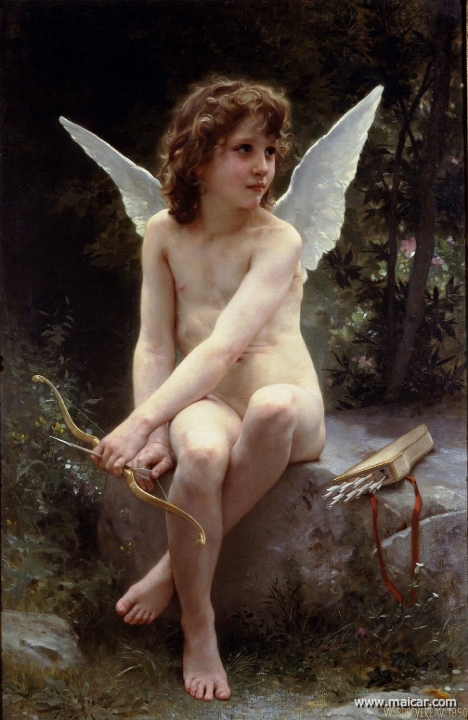 bouguereau019.jpg - bouguereau019: William-Adolphe Bouguereau (1825-1905): Amour à l'affut (1890)