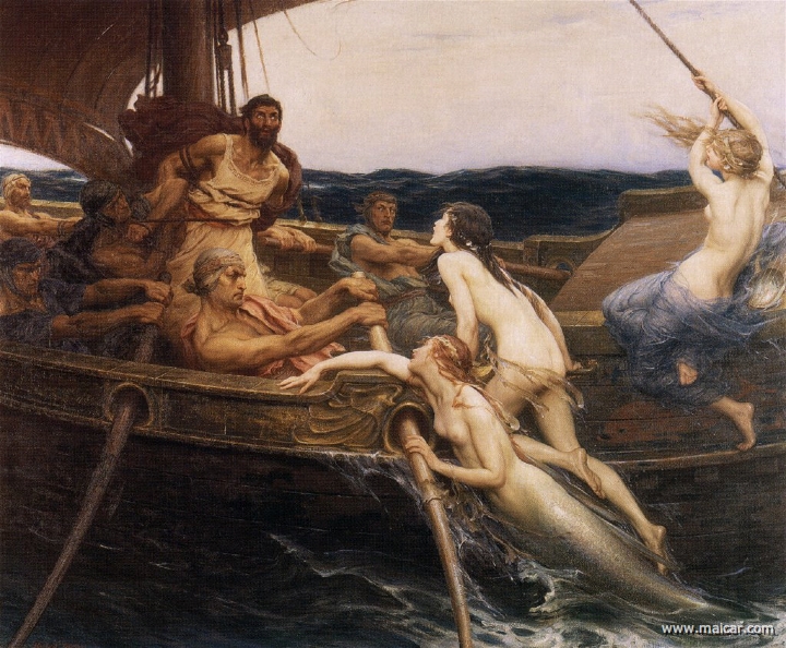 draper001.jpg - draper001: Herbert James Draper (1863 – 1920): Ulysses and the Sirens (1909).
