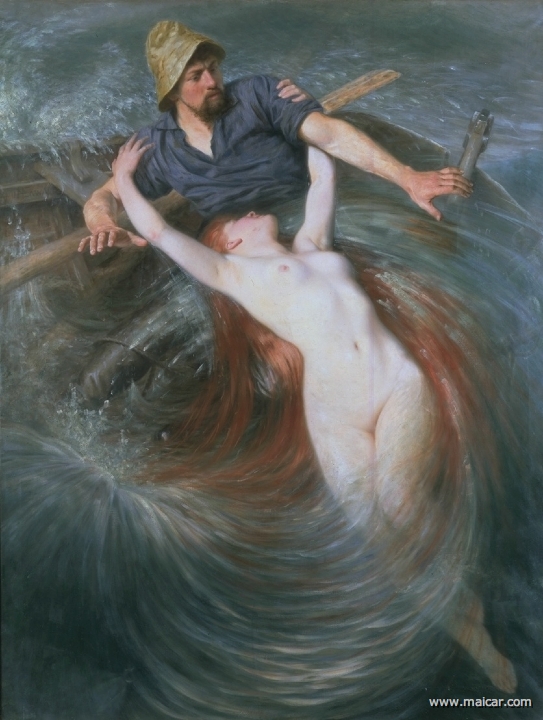 ekwall001.jpg - ekwall001: Knut Ekvall (1843-1912): The Fisherman and the Siren.