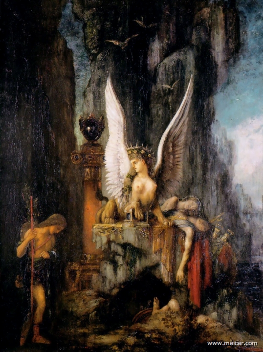 moreau011.jpg - moreau011: Gustave Moreau (1826-1898): Oedipus the Wayfarer (c. 1888).