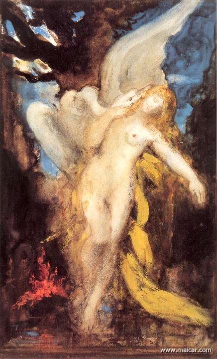 moreau017.jpg - moreau017: Gustave Moreau (1826-1898): Leda (c. 1875-1880).