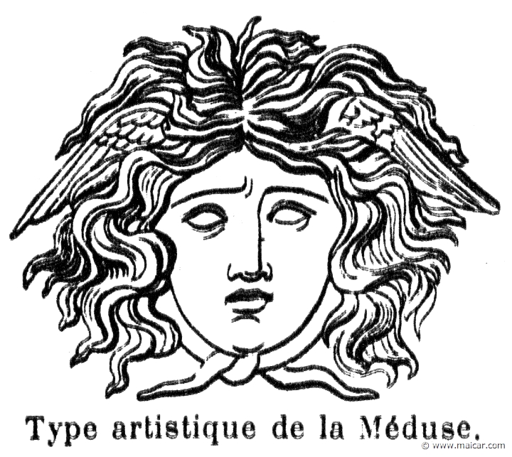comm148.jpg - comm148: Méduse. Info n/a. P. Commelin, Mythologie Grecque et Romaine, Éditions Garnier Frères, Paris.